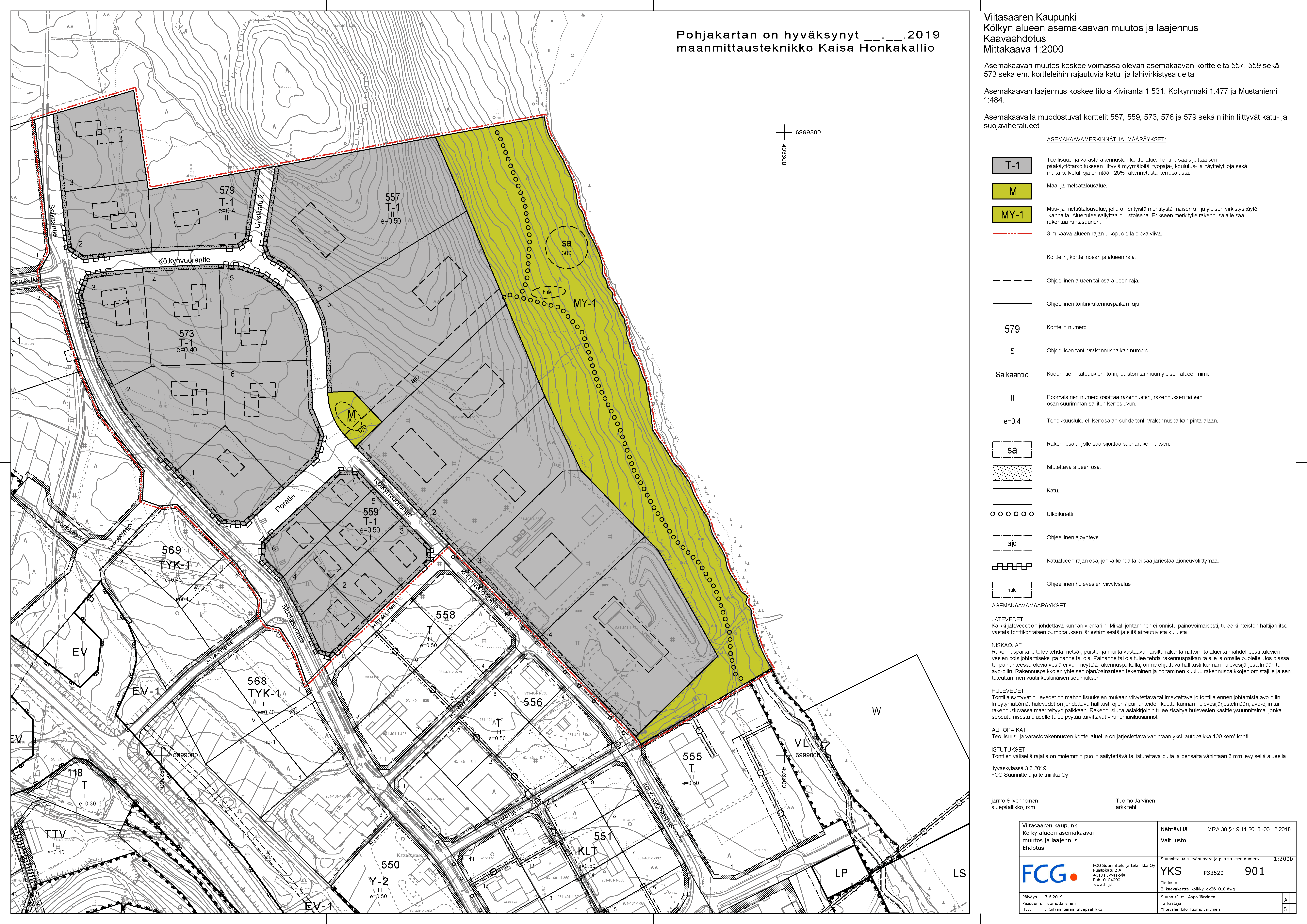Kuva Kölkyn alueen asemakaavan muutos ja laajennus ehdotuksesta.