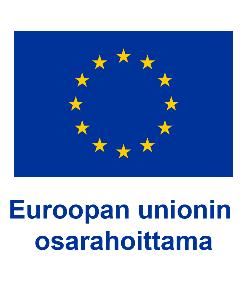 Euroopan unionin osarahoittama -teksti ja EU-.logo