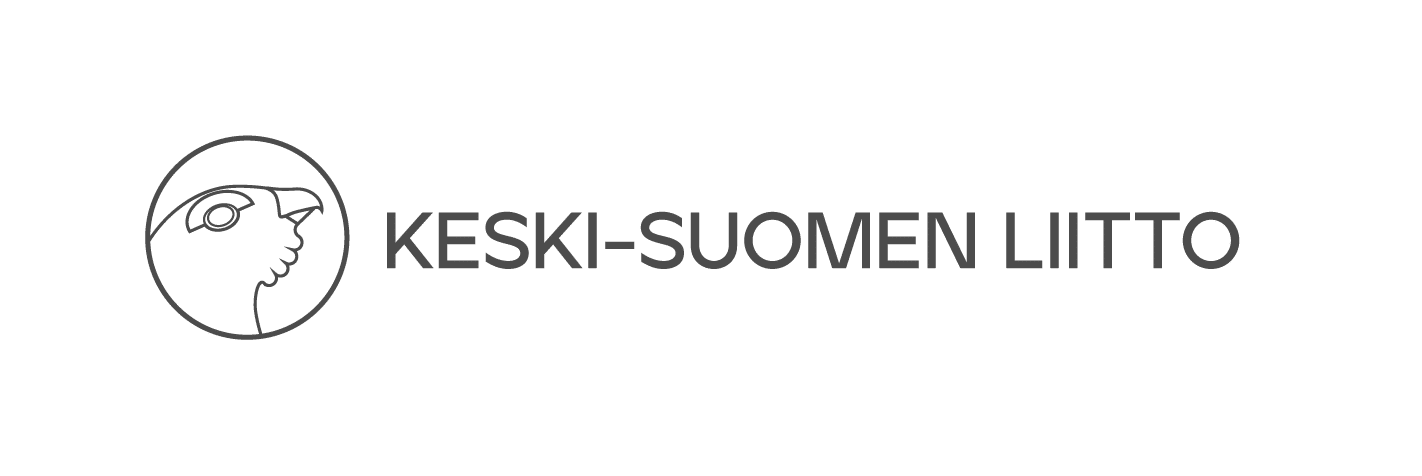 Keski-Suomen liiton logo, tekstin lisäksi metson pää