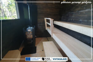 Uusi sauna sisältä